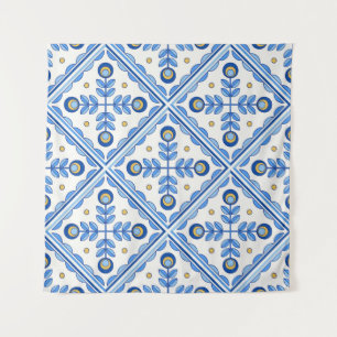 Traditional Portugal Lisbon azulejo ceramic tiles. Wandkleed