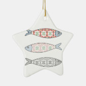 Traditional Portuguese icon. Colored sardines Keramisch Ornament (Rechts)