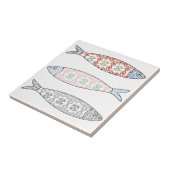 Traditional Portuguese icon. Colored sardines Tegeltje (Zijkant)