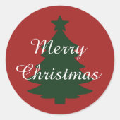 Traditional Red - Merry Christmas Sticker (Voorkant)