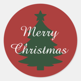 Traditional Red - Merry Christmas Sticker