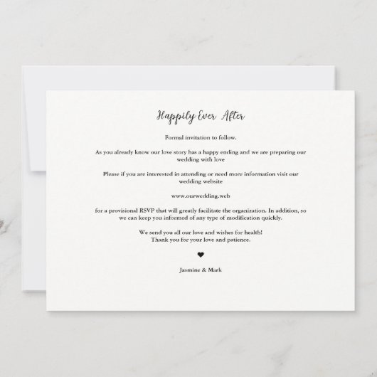 Traditional Romantic Pink Floral Orchids Garland Save The Date (Achterkant)