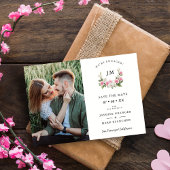 Traditional Romantic Pink Floral Orchids Garland Save The Date