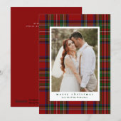 Traditional Royal Stewart Tartan Plaid Photo Feestdagenkaart (Voorkant / Achterkant)