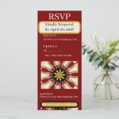 Traditional RSVP Suite | Crimson & Cream Starburst (Staand voorkant)