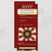 Traditional RSVP Suite | Crimson & Cream Starburst (Voorkant / Achterkant)