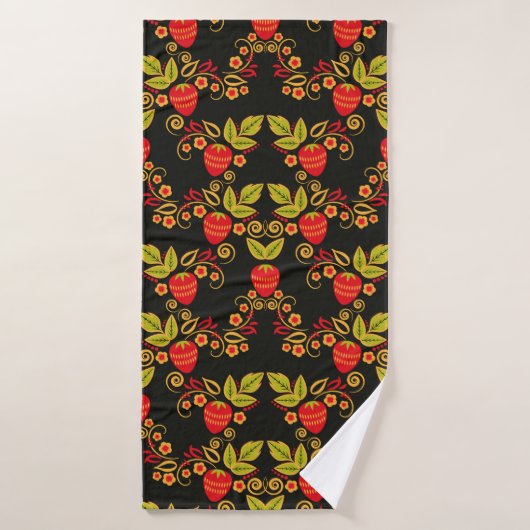 Traditional Russian seamless pattern with berries Badhanddoek (Badhanddoek)
