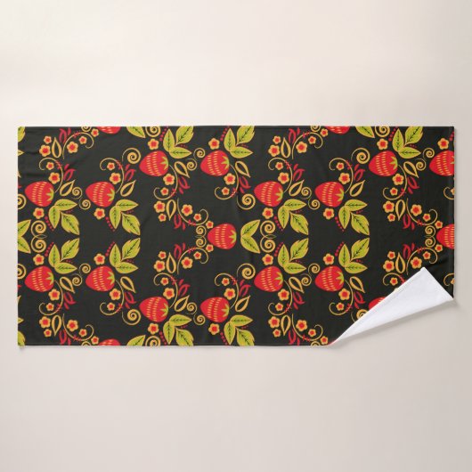 Traditional Russian seamless pattern with berries  Badhanddoek (Badhanddoek)