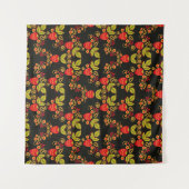 Traditional Russian seamless pattern with berries Wandkleed (Voorkant (horizontaal))