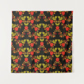Traditional Russian seamless pattern with berries  Wandkleed (Voorkant)