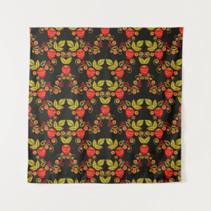 Traditional Russian seamless pattern with berries Wandkleed