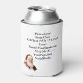 Traditional Santa Claus Business Card Blikjeskoeler (Blikje Voorkant)