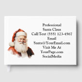 Traditional Santa Claus Business Card Gastenboek (Voorkant)