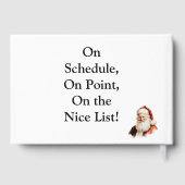 Traditional Santa Claus Business Card Gastenboek (Achterkant)