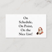 Traditional Santa Claus Business Card Visitekaartje (Achterkant)