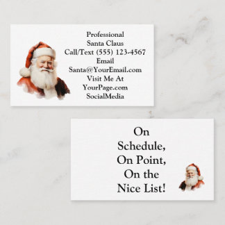 Traditional Santa Claus Business Card Visitekaartje