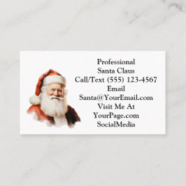 Traditional Santa Claus Business Card Visitekaartje