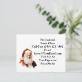 Traditional Santa Claus Business PostCard Briefkaart (Staand voorkant)