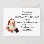 Traditional Santa Claus Business PostCard Briefkaart (Voorkant)