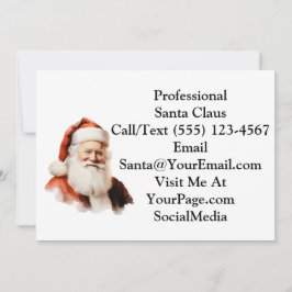 Traditional Santa Claus Business Thank You Card Bedankkaart