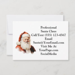 Traditional Santa Claus Business Thank You Card Bedankkaart