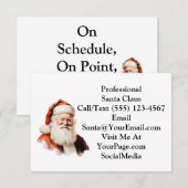 Traditional Santa Claus Business Thank You Card Bedankkaart (Voorkant / Achterkant)