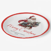 Traditional Santa Claus Cozy Red White Dinner  Papieren Bordje (Gekanteld)