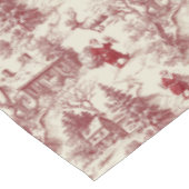 Traditional Santa Claus Red on Cream Toile De Jouy Tafelkleed (Gekanteld)