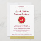 Traditional Snowflakes Christmas Ornament Exchange Kaart (Voorkant)