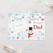 Traditional Snowman Christmas Gift Kaart Holder (Voorkant / Achterkant in situ)