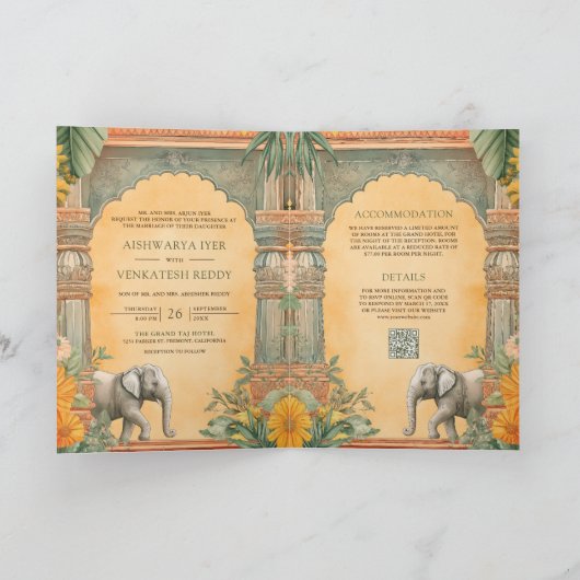 Traditional South Indian Photo QR Code Wedding (Binnen)