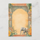 Traditional South Indian Wedding Details Informatiekaartje (Achterkant)