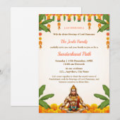 Traditional Sundarkand Path Invitation Card Kaart (Voorkant / Achterkant)