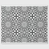 Traditional sunflower batik pattern ornamentscroll cadeaupapier (Vlak)