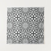 Traditional sunflower batik pattern ornamentscroll wandkleed (Voorkant)