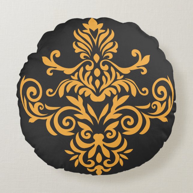 Traditional Tattoo Art Inspired Design Rond Kussen (Voorkant)