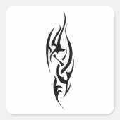 Traditional Tattoo Art Inspired Design Vierkante Sticker (Voorkant)