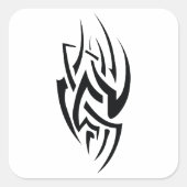 Traditional Tattoo Art Inspired Design Vierkante Sticker (Voorkant)