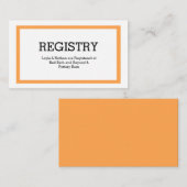 Traditional Typography Wedding Registry Kaart (Voorkant / Achterkant)