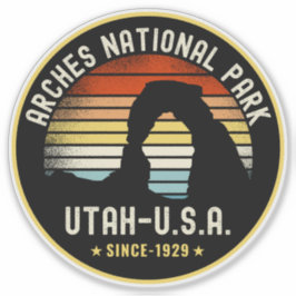 Traditional Utah Sundown at Arches National Park Sticker