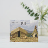 Traditional Village Lake Titicaca Peru Briefkaart (Staand voorkant)