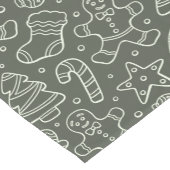 Traditional Vintage Christmas Gingerbread Man Korte Tafelloper (Hoek)