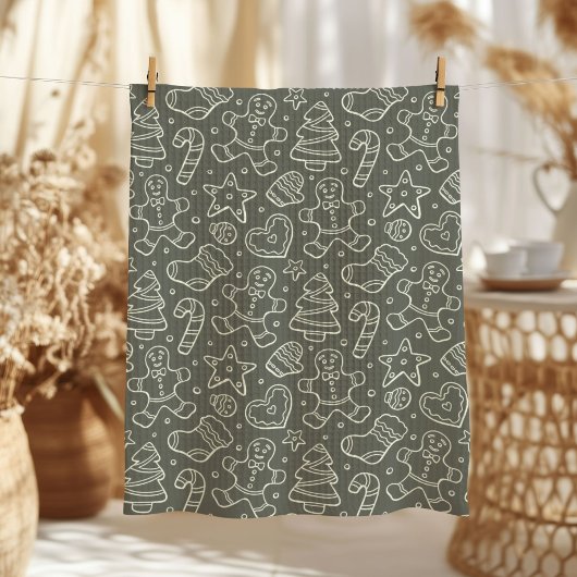 Traditional Vintage Christmas Gingerbread Man Theedoek