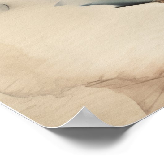 Traditional Watercolor Castle Poster (Hoek)