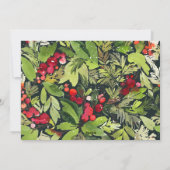 Traditional watercolor floral + Chronismas Feestdagenkaart (Achterkant)