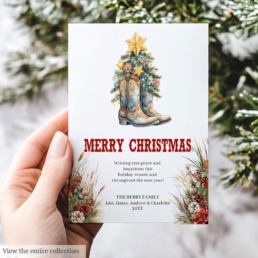 Traditional Western Christmas greeting card Feestdagenkaart