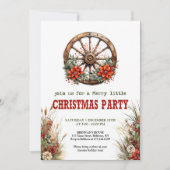 Traditional Western Christmas party invitation Kaart (Voorkant)