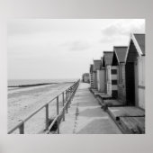 "Traditional Wooden Beach Huts" Poster (Voorkant)