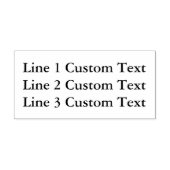 Traditioneel aangepast bedrijf met 3 regels serif rubberstempel (Afrduk)