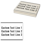 Traditioneel aangepast zakelijk 3-regelig serif-te rubberstempel (Gestempeld)